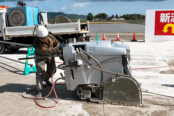 フラットソーイング工法写真